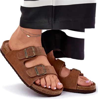 Produktbild von Wildleder Damen Sandalen Mit Schnallen Big Star RR274A394 Braun 36