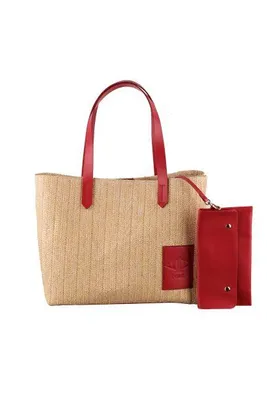 Productafbeelding van Dellel Wicky damesbeurs, beige, rotanlook, veganistisch leer