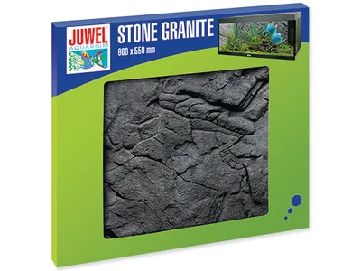 The image shows the packaging of a Juwel Stone Granite aquarium background.