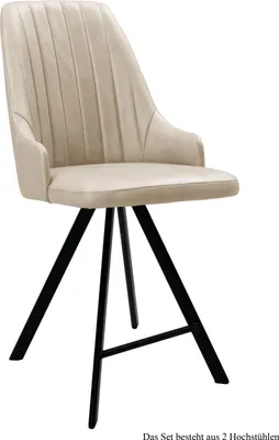 Produktbild von Thekenstuhl drehbar (2er-Set) Diannah 52x108x60 Schwarz/Natur