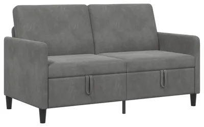 Image de Canapé vidaXL avec rangement, gris foncé, 152 x 78 x 87 cm, polyester