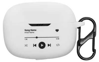 Produktbild von kwmobile Design Schutzhülle für JBL Tune 230 NC TWS / T230NC / T235NC Hülle - TPU Silikon Case für Kopfhörer Ladecase - stoßfestes Cover mit Karabiner