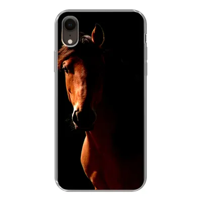 Produktbild von MuchoWow® Handyhülle Schutzhülle Hülle für iPhone XR Pferd - Licht - Porträt Silikon Softcase Handy Hülle - Schutzdeckel