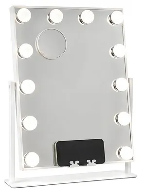 Produktbild von Hollywood-Schminkspiegel, 12 LED-Lampen, 3 Lichttöne, dimmbar, 360° neigbar InnovaGoods