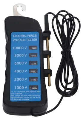 Zdjęcie produktu dla Miernik napięcia ogrodzenia elektrycznego 10000V Wodoodporne przenośne narzędzie z 6-elementowym oświetleniem dla gospodarstw rolnych