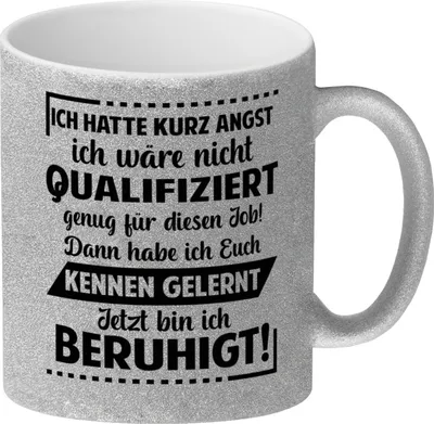 Produktbild von Unqualifizierte Kollegen Glitzer-Kaffeebecher