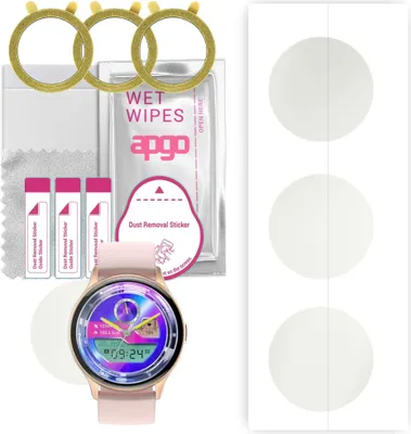 Produktbild von apgo 3 Stück Schutzfolie, Matt, kompatibel mit Rubicon RNCF11 Smartwatch, Hydrogel Displayschutzfolie mit Positionierhilfe, Displayfolie, robust und kratzfest