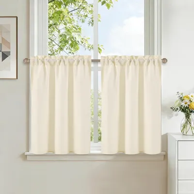 Obrázek produktu pro Záclony - Sada 2 kusů - 60 x 60 cm - Lněné - Moderní
