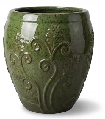Zdjęcie produktu dla Doniczka ceramiczna Provencelia GAIA Tropikalna zieleń, Ø53 cm x H57 cm, mrozoodporna