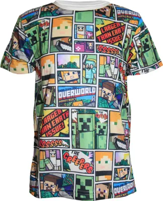 Produktbild von Minecraft - "Overworld" T-Shirt für Kinder NS6030 (164) (Bunt)