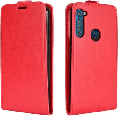 Produktbild von Mobigear  Motorola One Fusion Plus Hülle Flipcase - Rot