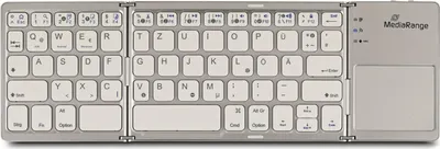 Produktbild von MediaRange Tastatur Wireless 63 Ta. faltbar Toch. DE silber
