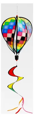 Produktbild von Heißluftballon-Windspiel, bunter Windspinner für Garten und Terrasse, dekoratives Outdoor-Element