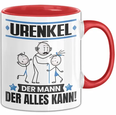 Produktbild von Urenkel Tasse Geschenk für Urenkel Der Mann Der Alles Kann Geschenkidee zum Geburtstag (Rot)