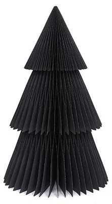 Only Natural – Wabenpapier-Weihnachtsbaum – Schwarz – 20 cm – Ansicht 1