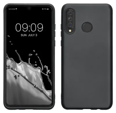 Produktbild von kwmobile Handyhülle für Huawei P30 Lite Hülle - Silikon Case metallisch schimmernd - Schutzhülle Cover - Metallic Grau