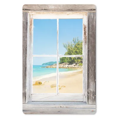Produktbild von MuchoWow® Mauspad Mousepad Durchblick - Strand - Holz 18x27 cm - Mousepads - Maus Mat - Pad - Mausunterlage
