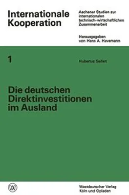 Zdjęcie produktu dla Die deutschen Direktinvestitionen im Ausland