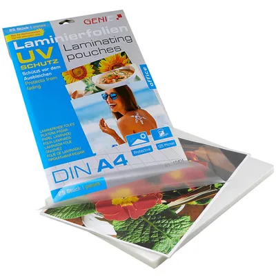 Immagine prodotto di GENIE Laminiertaschen 25 A4  Folien mit UV Schutz 125 Mic.