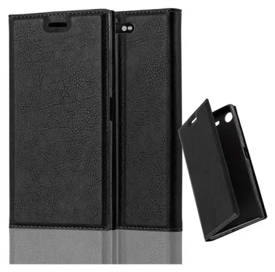 Image de Cadorabo Housse pour Sony Xperia XZ1 Housse de protection en noir Housse pour portable Etui Case Cover Fermeture magnétique