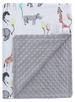 Imagen del producto de Manta de peluche para asientos de bebé, diseño de elefante, 75 x 100 cm