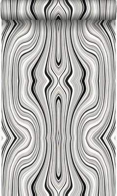 Zdjęcie produktu dla Origin Wallcoverings Tapeta linie graficzne czarnymIbiałym 53 cm x 10.05 m