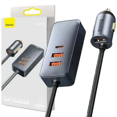 Produktbild von Baseus CCBTB0G, Auto, Zigarettenanzünder, 1,5 m, Grau