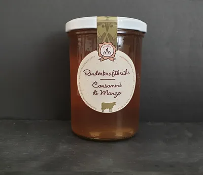 Produktbild von Rinderkraftbrühe hausgemacht Villgrater 400 ml.