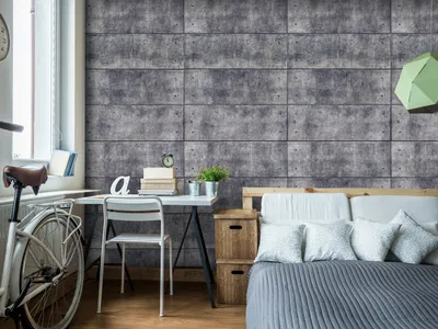 Produktbild von Vlies Fototapete 400x280 cm Tapeten Wandtapete XXL Beton 3D Loft f-C-0116-a-b