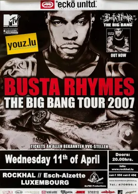 Productafbeelding van Busta Rhymes - The Big Bang Tour 2007 - Affiche / Poster - 60x84 cm