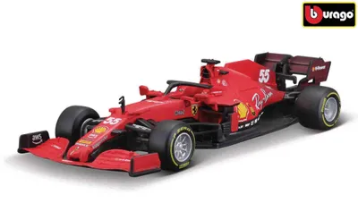 Imagen del producto de Bburago 1:43 Ferrari Racing F1 Sf21 #55 (carlos Sainz) Con Casco