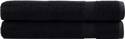 Obrázek produktu pro Premium ručníky SOLUND 2 ks černé 100 x 200 cm 600 g/m²