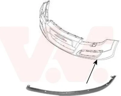Produktbild von VAN WEZEL Spoilerlippe 3748503 Vorne Links für OPEL Astra H Caravan (A04)