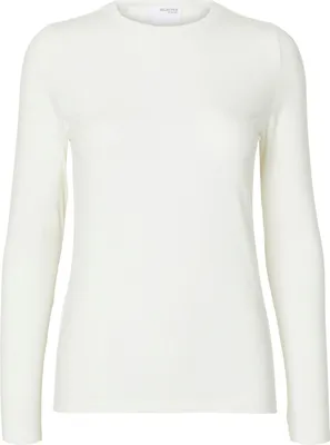 Produktbild von SELECTED FEMME Langarmshirt Slim Fit Rundhals Basic Größe: XS