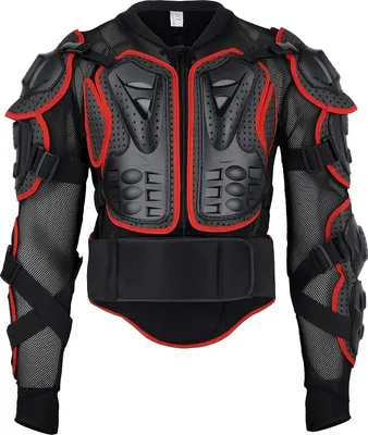 Obrázek produktu pro Ochranná bunda pro dospělé Downhill MTB Motocross Quad černá červená velikost L