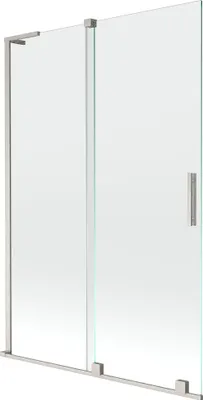 Immagine prodotto di Mexen Velar L paratia bagno a 2 ante scorrevole 120 x 150 cm, trasparente, nichel spazzolato - 896-120-003-01-97