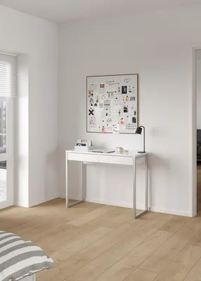 Image de Tvilum Function Plus Table d'ordinateur Bureau Table de bureau Blanc brillant