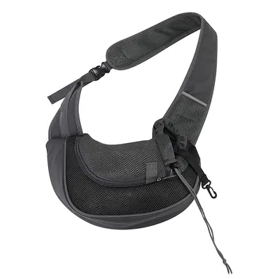 Image de INF Sac de transport pour animaux de compagnie, sac à bandoulière pour chat et chien Le noir