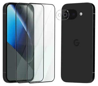 Obrázek produktu pro 2-balení Google Pixel 10a Ochranné sklo na displej & 1-balení ochrana objektivu - Tvrzené sklo 9H - Super kvalita 3D