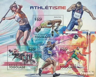 Produktbild von Briefmarken Togo 2011 Mi 4373-4375 Kleinbogen (kompl. Ausgabe) postfrisch Leichtathletik