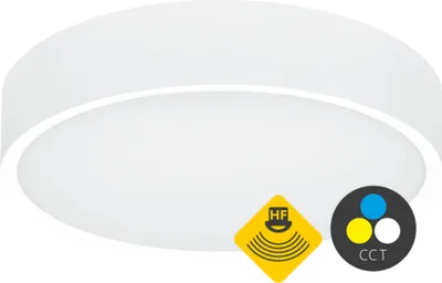 Produktbild von Ecolite LED-Deckenleuchte mit Bewegungsmelder, 15 W, 1650 lm, Schutzart IP65, weiß, WMAT300/HF-15W/BI