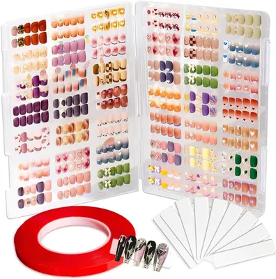 Productafbeelding van Nail Opbergdoos - Nepnagels Verpakking - Nagels Presenteren - Grote Capaciteit - 50 Houders - Transparant