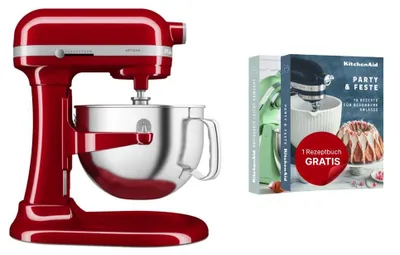 Produktbild von KitchenAid 5KSM60SPXEER, Standmixer, Rot, Schlagen, Kneten, Mixen, 1,1 m, 5,6 l, EMPIRE RED