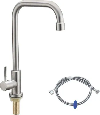 Produktbild von Famanu Waschbeckenarmatur Kaltwasser 7-Form aus Edelstahl SUS304