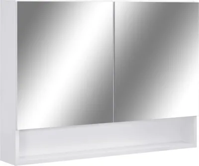 Obrázok produktu pre vidaXL LED kúpeľňová zrkadlová skrinka biela 80x15x60 cm MDF