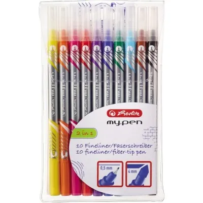 Obrázok produktu pre Herlitz Fineliner-Faserschreiber my.pen 2 Spitzen  10er Etui