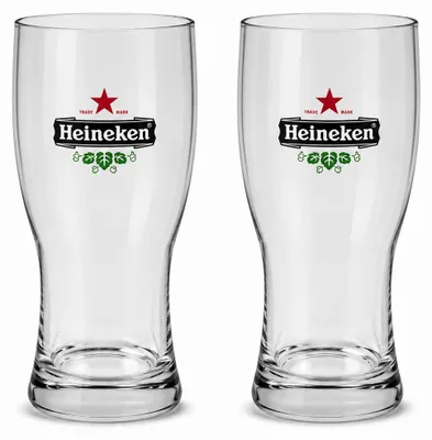 Produktbild von Heineken Biergläser 0,25L 2er Set Original Biergläser mit Eichung Gastronomieglas, KI-generiertes Bild
