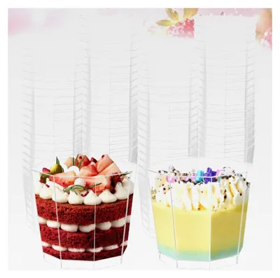 Produktbild von 100 Stück Dessertgläser aus Plastik - 5 OZ / 160 ML Dessertschalen - Dessertbecher mit Löffeln - Wiederverwendbare Dessertbecher - Desserttassen für DIY-Desserts, Pudding, Mousse, Eis
