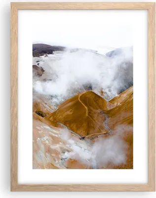 Produktbild von Gerahmtes Poster - Rahmen in heller Eiche - Berge Wolken Landschaft - 30x40 cm - Wand Bild - Wanddeko - Wandbilder - Kunstposter - Wandposter - Bilderrahmen - Bilder - Kunstdruck - P2NPA30x40-4711