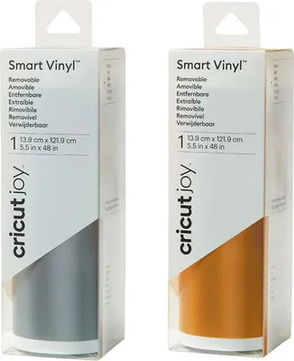 Produktbild von 2 Cricut Mattes entfernbare Vinylfolien 122 x 14 cm - silber, golden